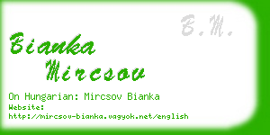 bianka mircsov business card